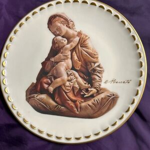 Titian Madonna Collectable Plate, Antonio Borsato Masterpieces, Vintage 1978